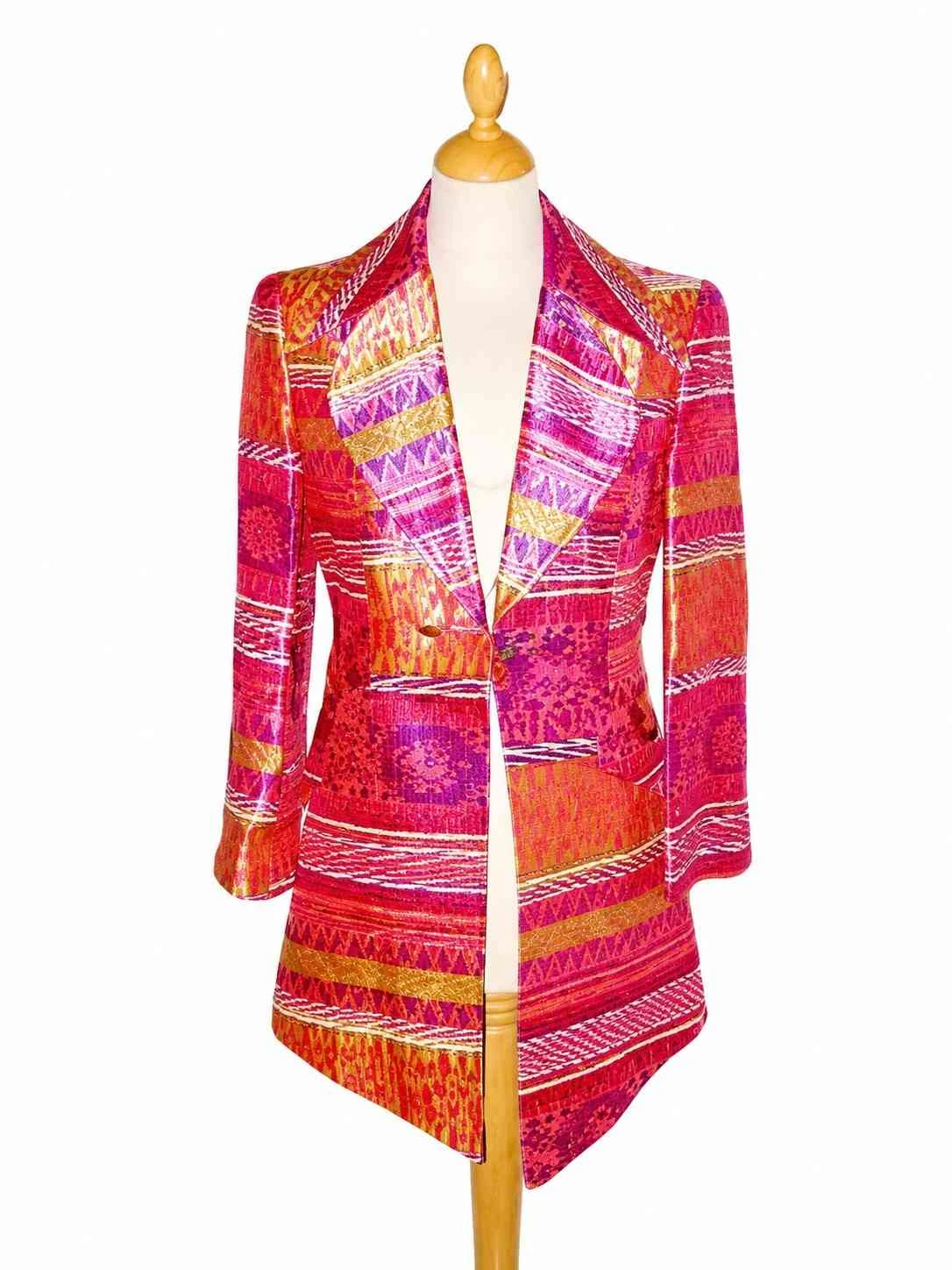 Fran Fine The Nanny Pink Long Blazer