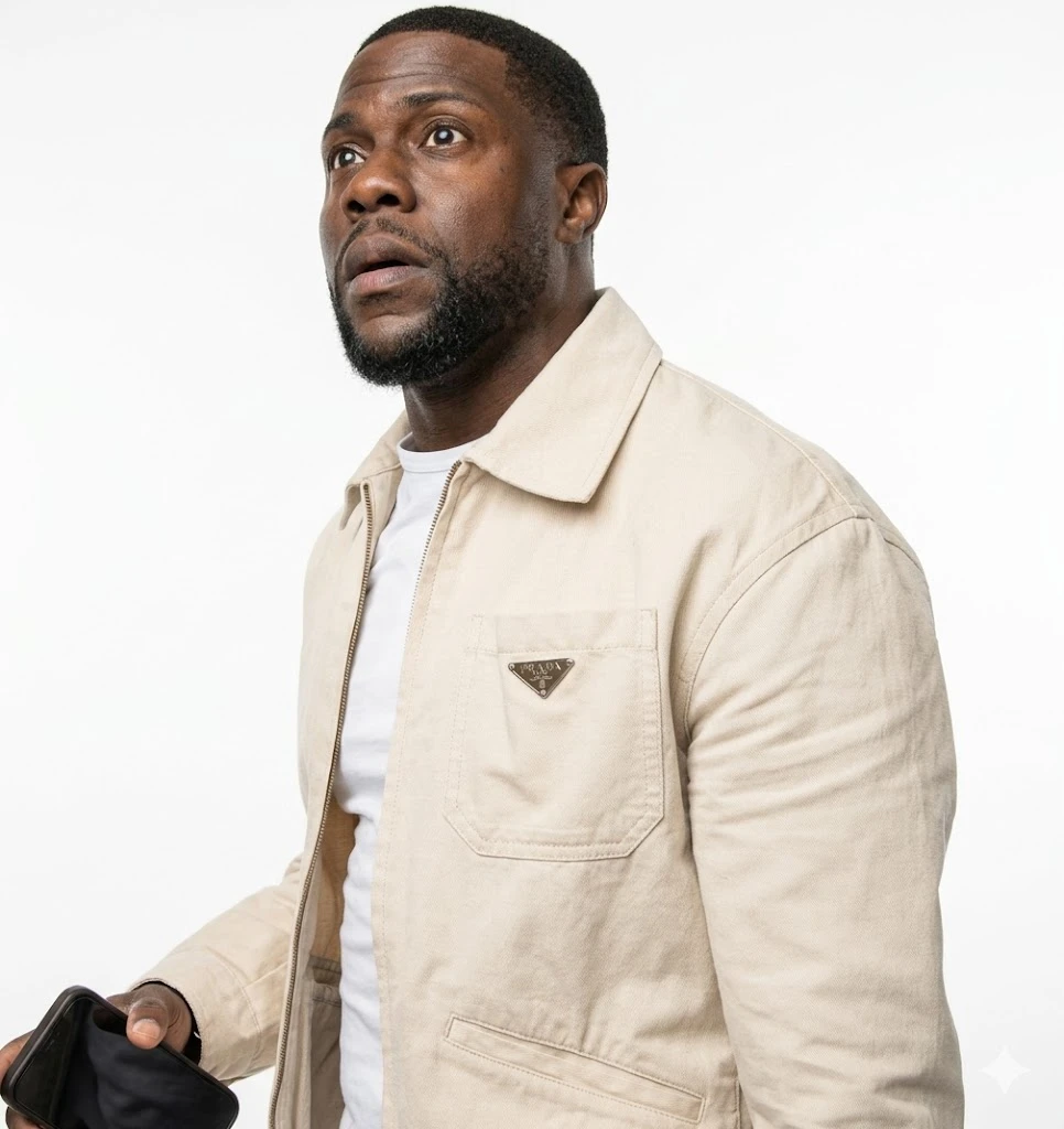Kevin Hart Funny AF White Cotton Jacket Front View Casual Outfit
