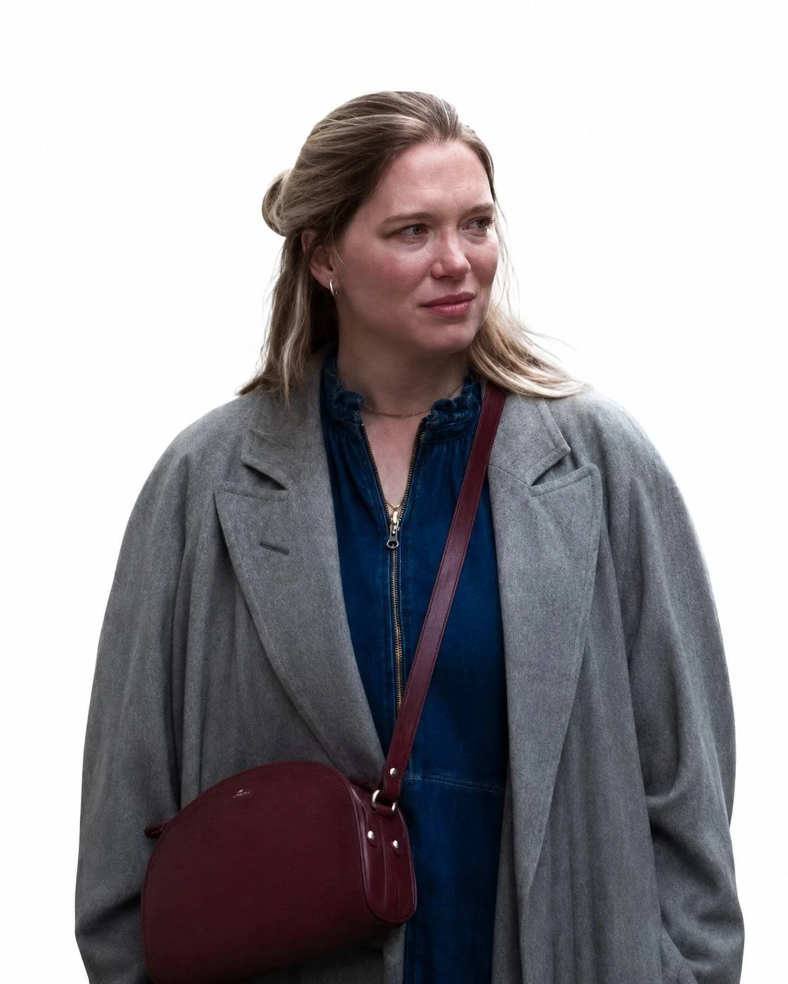 Gentle Monster 2026 Léa Seydoux Grey Wool Coat Léa Seydoux Gentle Monster 2026 Grey Wool Coat
