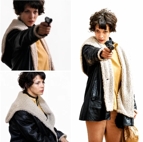 Lili Taylor Shearling Leather Jacket From I Shot Andy Warhol