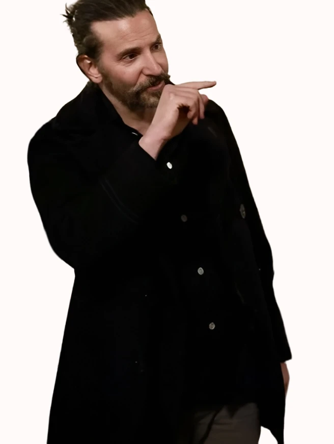 Is This Thing On Bradley Cooper Black Wool Coat Is This Thing On Bradley Cooper Black Wool Coat