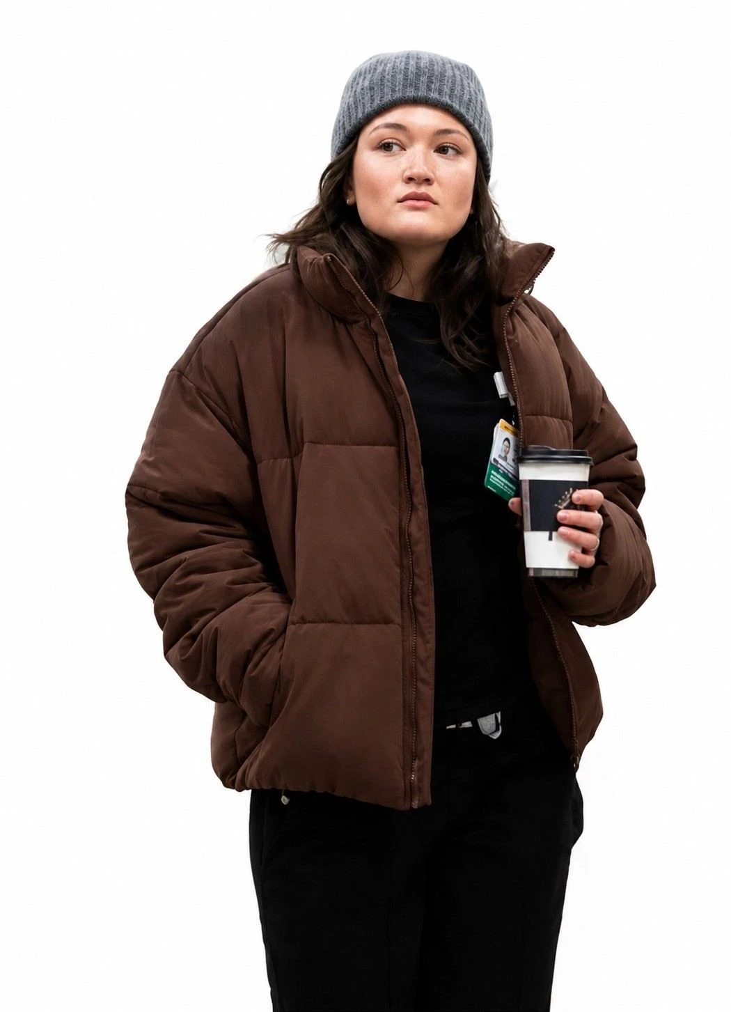 Isa Briones The Pitt S03 Brown Puffer Jacket Isa Briones The Pitt S03 Brown Puffer Jacket