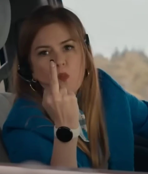 Isla Fisher Playdate Blue Jacket