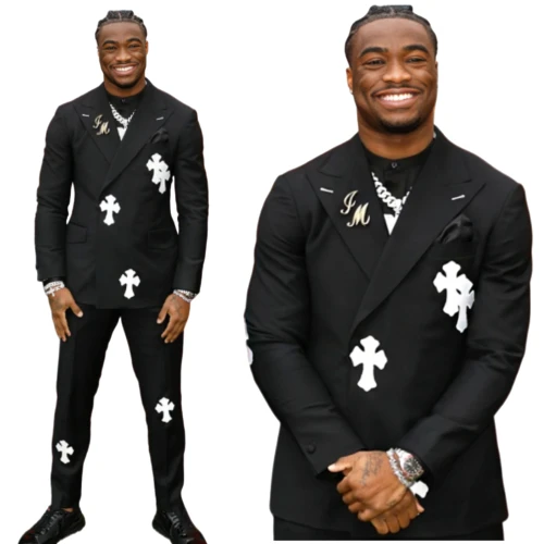 Jalen Milroe Chrome Hearts Suit