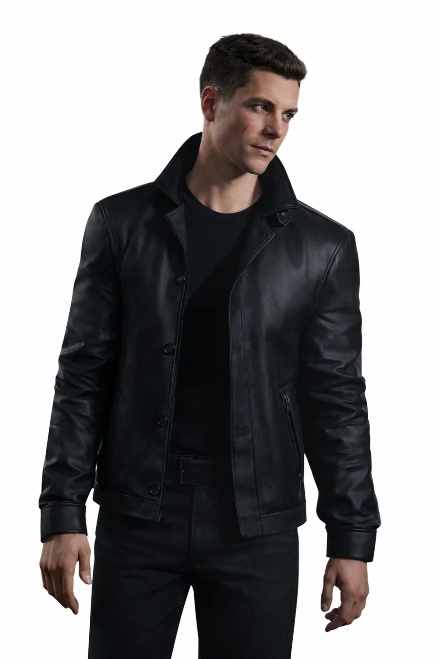 James Bond 007 First Light Black Leather Jacket James Bond 007 First Light Black Leather Jacket
