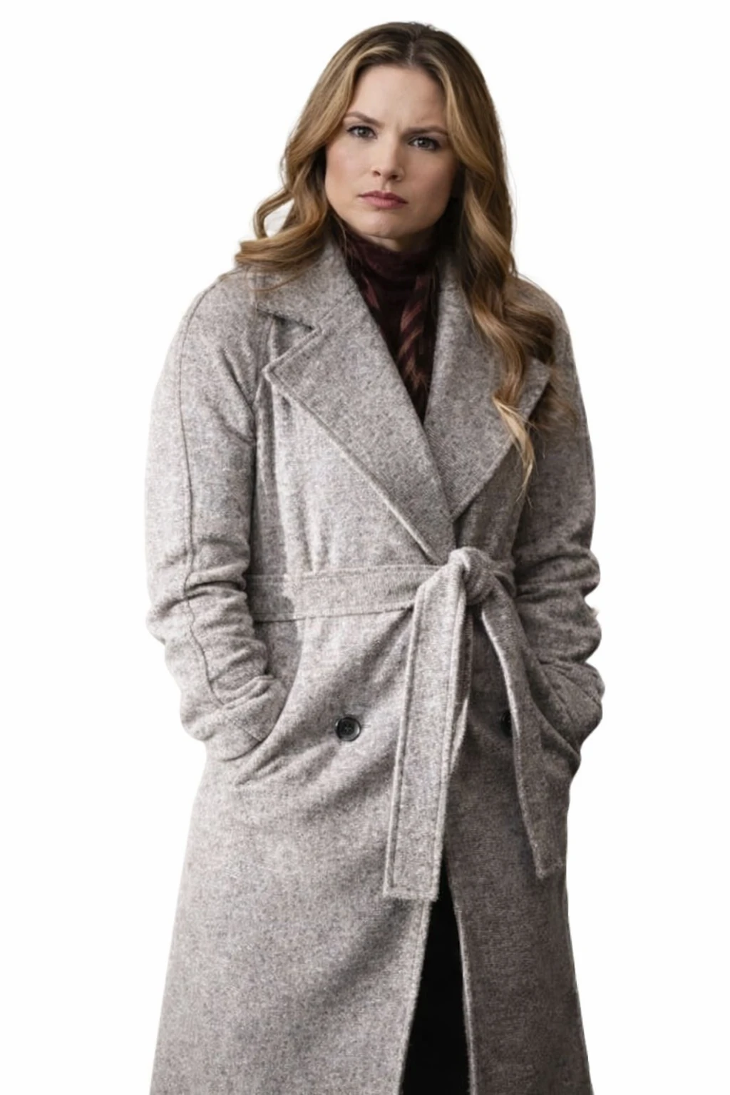 Jessica Knight NCIS Season 23 Grey Trench Coat Women Belted Style