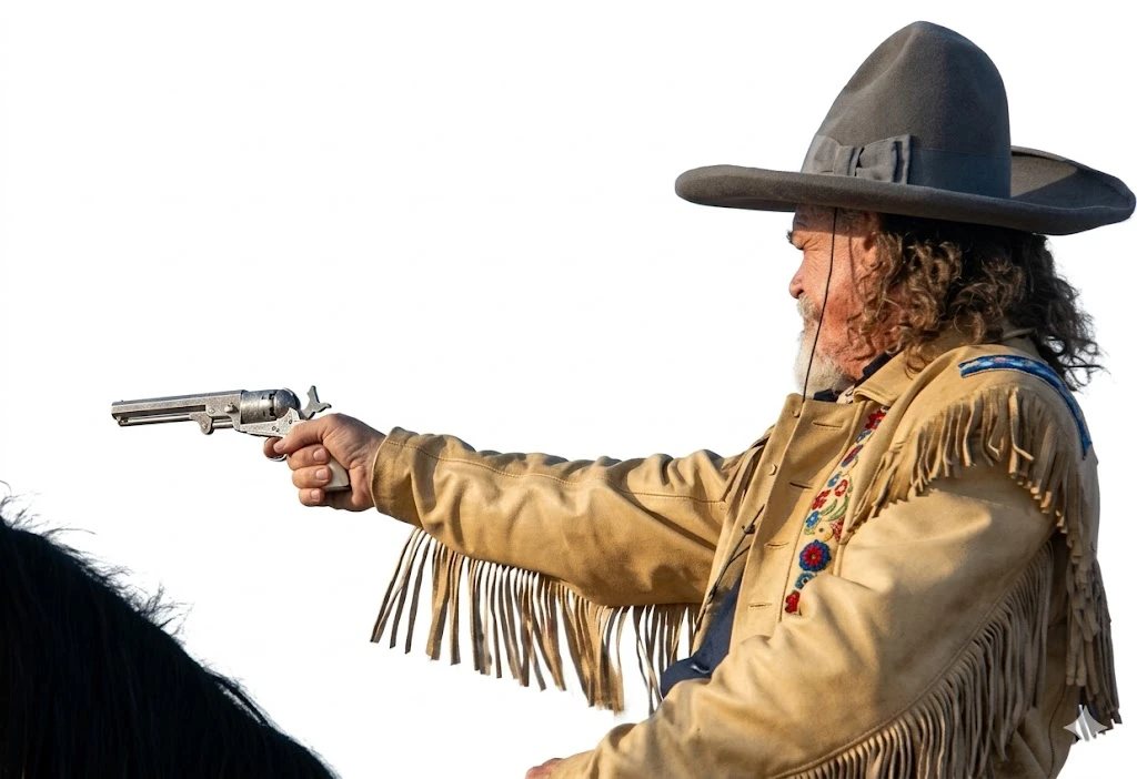 John C Reilly Heads Or Tails Leather Jacket Western Fringe Coat Close View