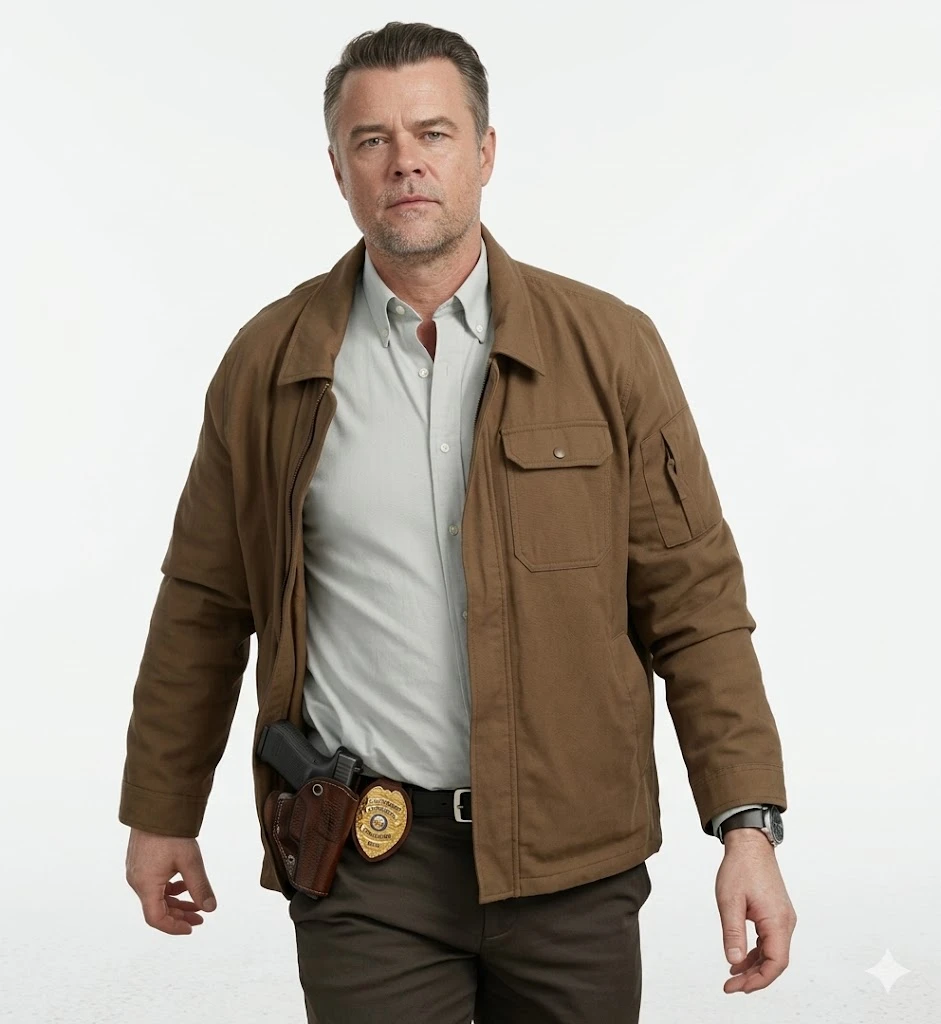 josh duhamel neglected 2026 brown cotton jacket movie style
