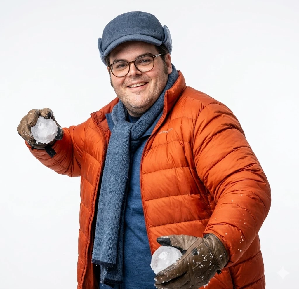 Josh Gad Orange Puffer Jacket Couples Weekend 2026