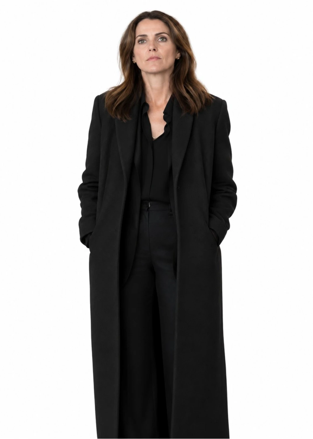 Keri Russell The Diplomat Season 4 Black Long Coat Keri Russell wearing black long coat in The Diplomat Season 4