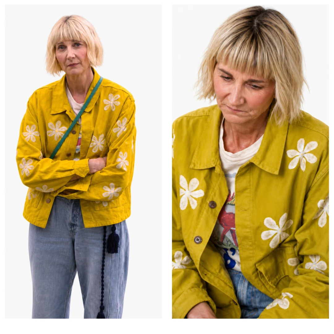 Kerri Kenney Yellow Floral Jacket The Four Seasons Season 2 Front
