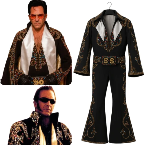 Kevin Costner wear Elvis Presley Costume