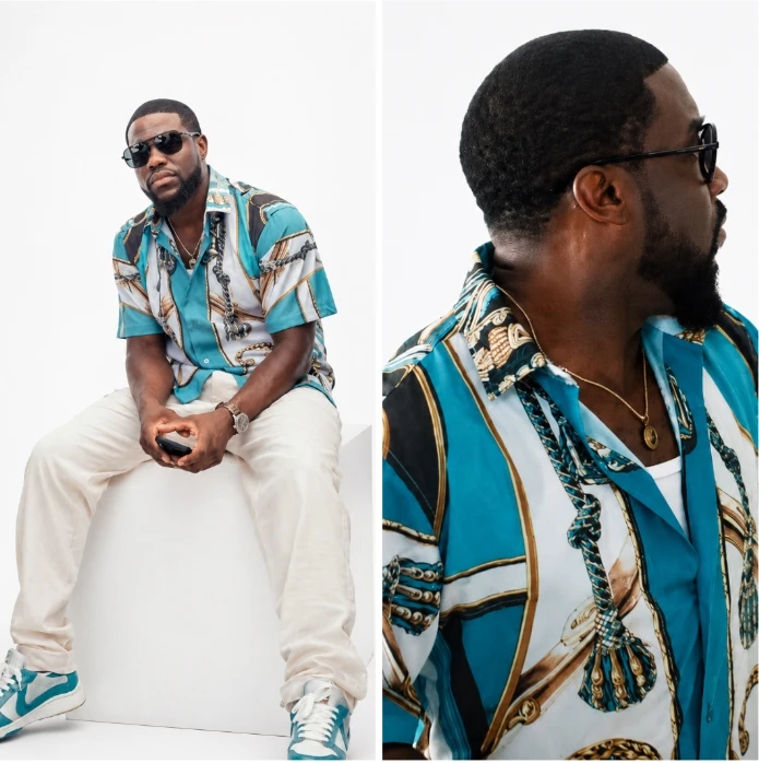 72 Hours Kevin Hart Blue Printed Shirt For Men