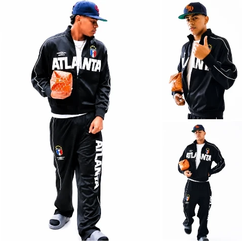 Lamine Yamal Atlanta Black Tracksuit Front View