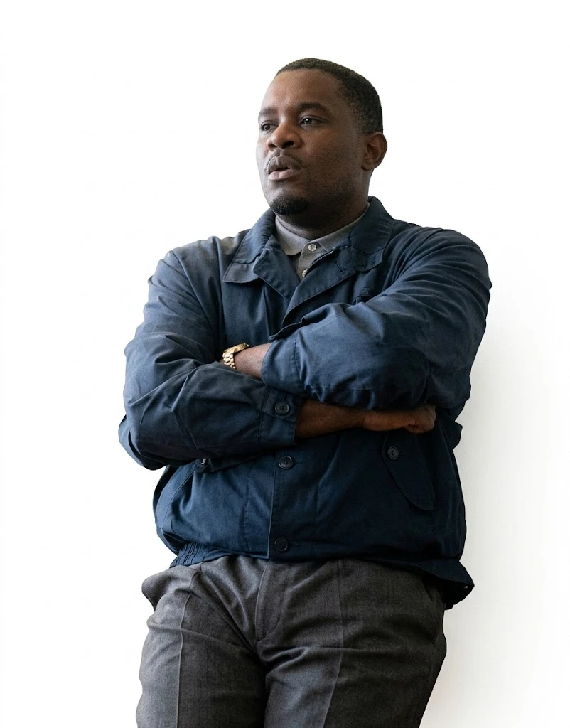 Aml Ameen Legends 2026 Blue Cotton Jacket Aml Ameen Blue Cotton Jacket Legends 2026 Front View