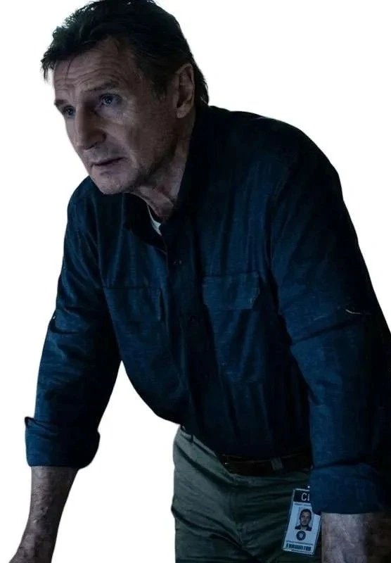 Liam Neeson The Fix 2026 Blue Shirt | America Suits Liam Neeson The Fix 2026 Blue Shirt