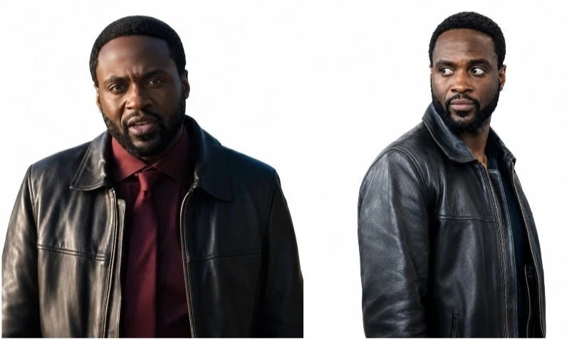 Dipo Ola Black Leather Jacket Ludwig Season 2