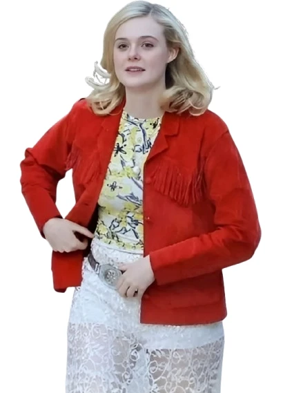 Margos Got Money Troubles Elle Fanning Red Jacket Margos Got Money Troubles Elle Fanning Red Jacket
