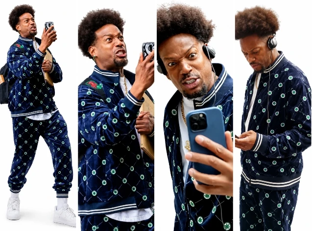 Marlon Wayans Wearing Blue Tracksuit In Scary Movie 6