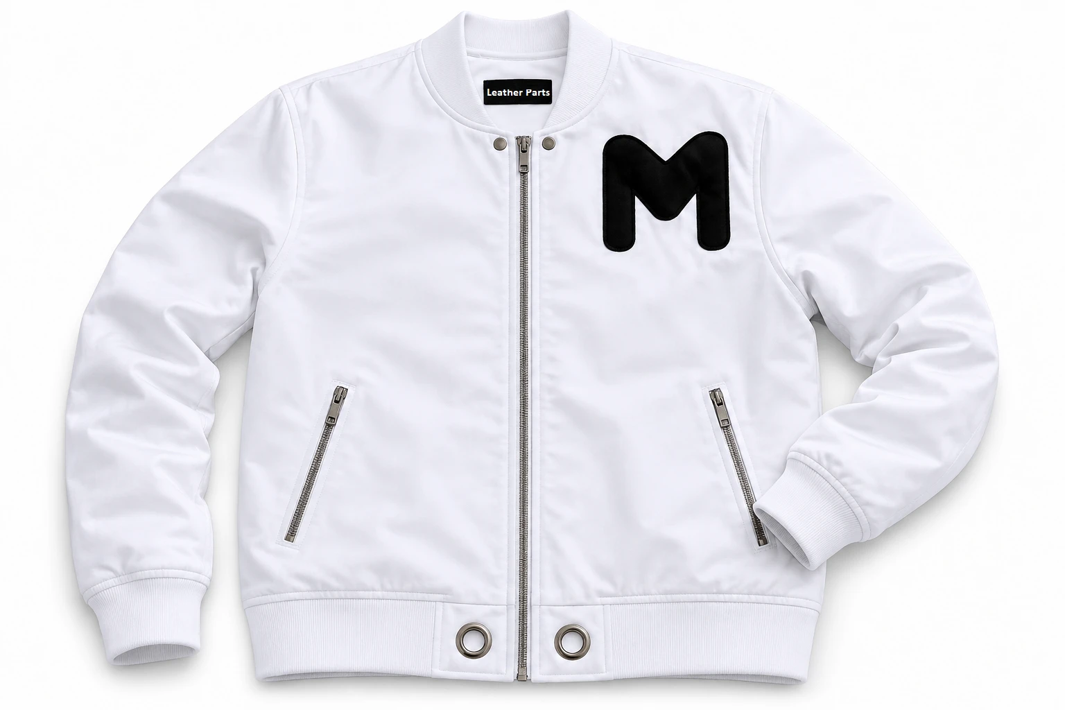 Marshmello White Bomber Jacket Inspired by DJ Marshmello