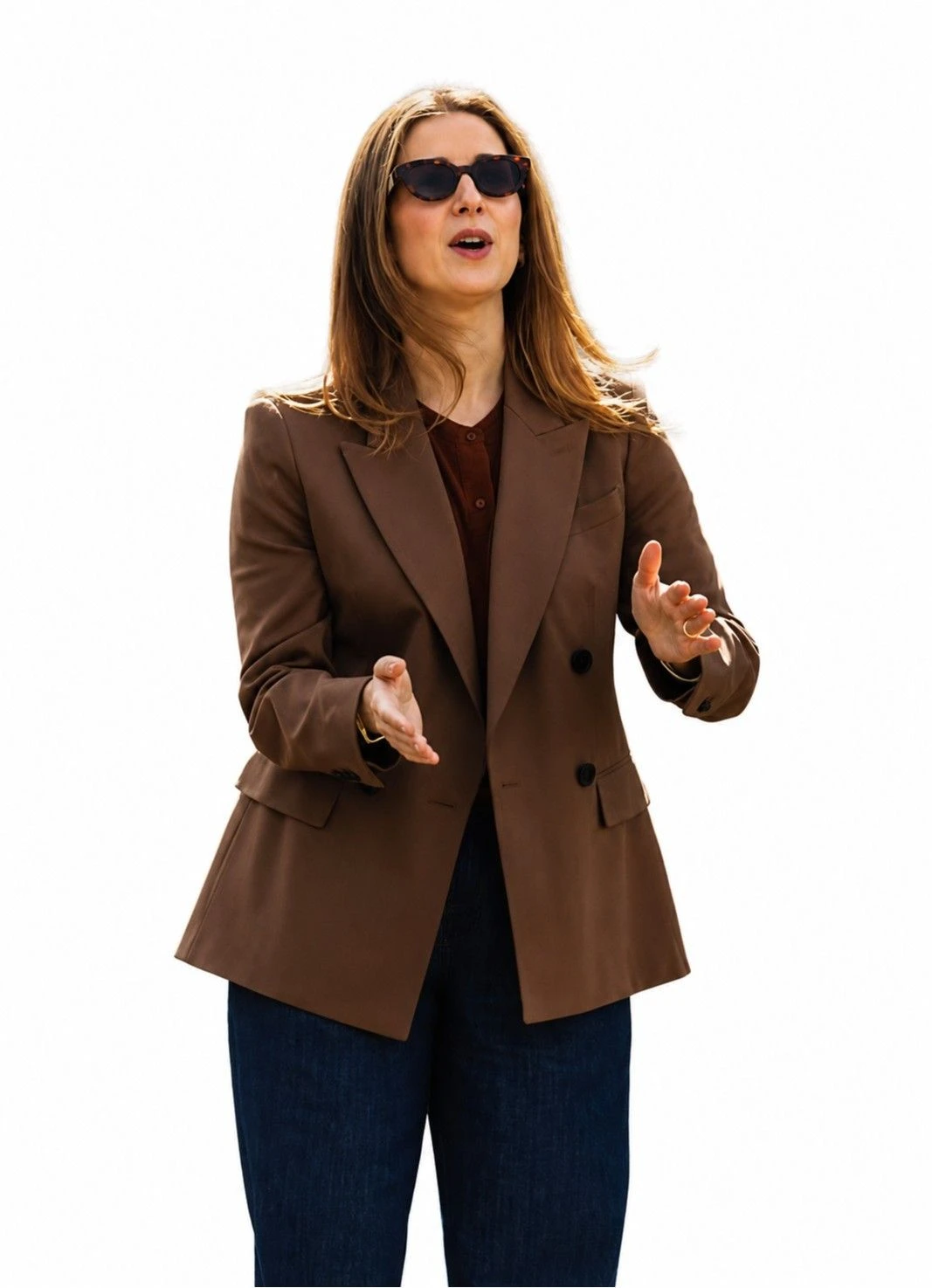 Maximum Pleasure Guaranteed S01 Jessy Hodges Brown Blazer Jessy Hodges wearing the Maximum Pleasure Guaranteed Season 1 Brown Blazer