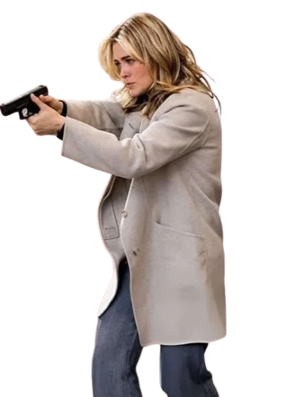Melissa Roxburgh The Hunting Party S02 Wool Coat Front View