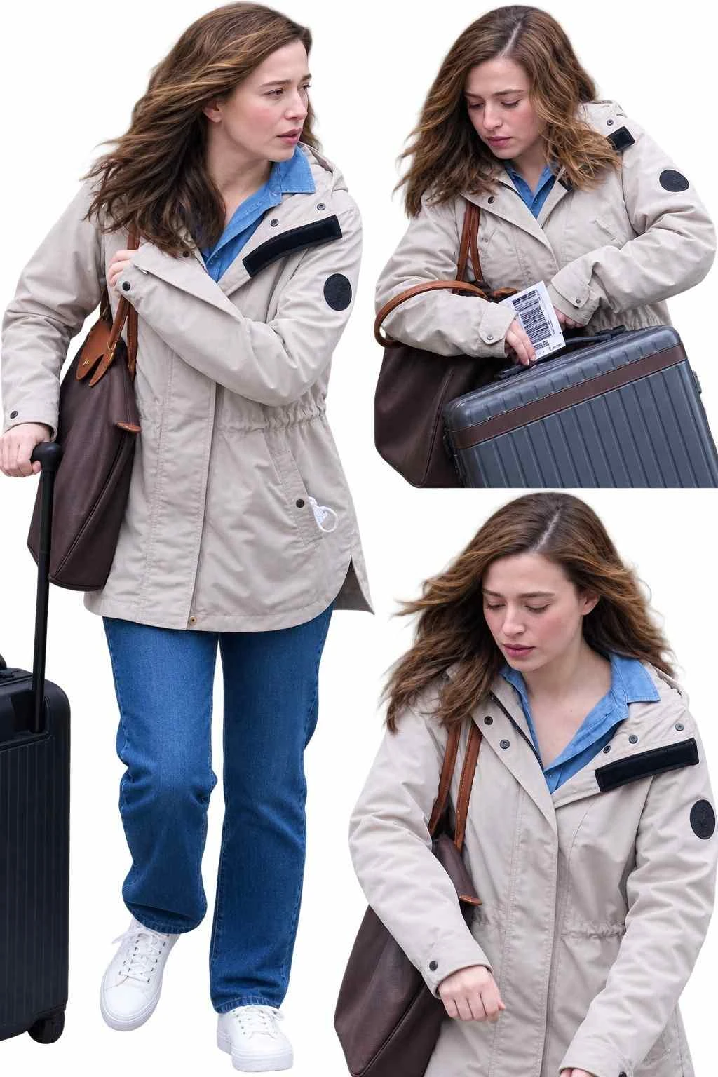 Mikey Madison The Social Reckoning 2026 Beige Parka Jacket