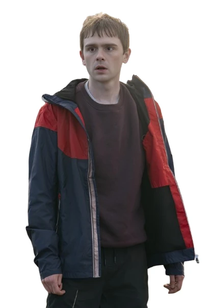 Mitchell Robertson Halt Man 2026 Red And Navy Hooded Jacket