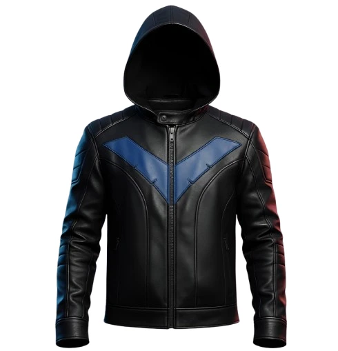 Nightwing DC Comics Black Leather Cosplay Jacket