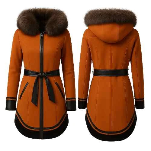 North Of North 2025 Anna Lambe Fur Collar Coat North Of North 2025 Anna Lambe Fur Collar Coat