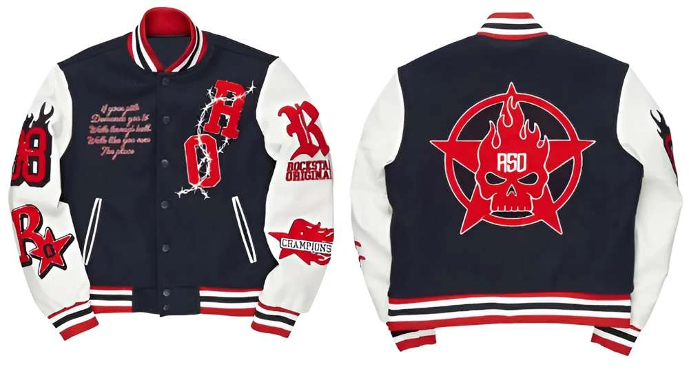 OFB Yung French Opening Varsity Jacket OFB Yung French Opening Varsity Jacket