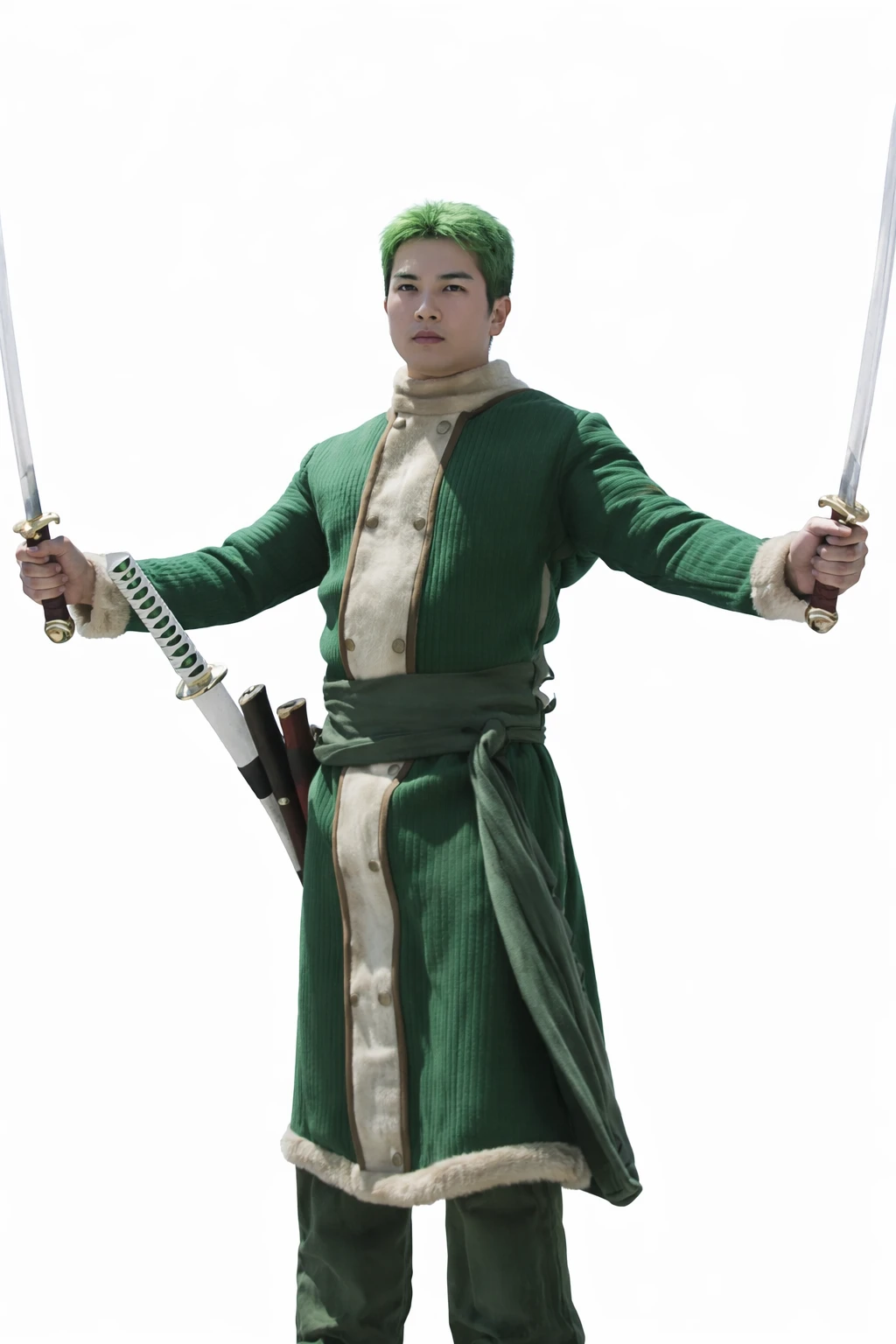 Roronoa Zoro Costume, One Piece Zoro Outfit, Zoro Season 2 Costume, Anime Cosplay Costume, Zoro Green Coat, One Piece Live Action Costume, Manga Character Outfit, Pirate Hunter Zoro Dress