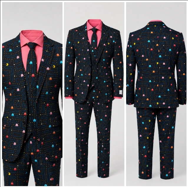 Pac Man Retro Arcade Printed Party Suit