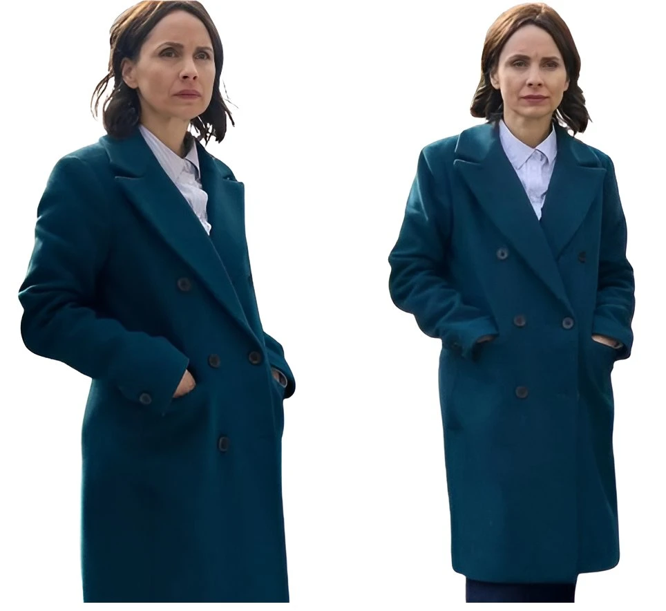 Patience Laura Fraser Blue Wool Coat Patience Laura Fraser Blue Wool Coat