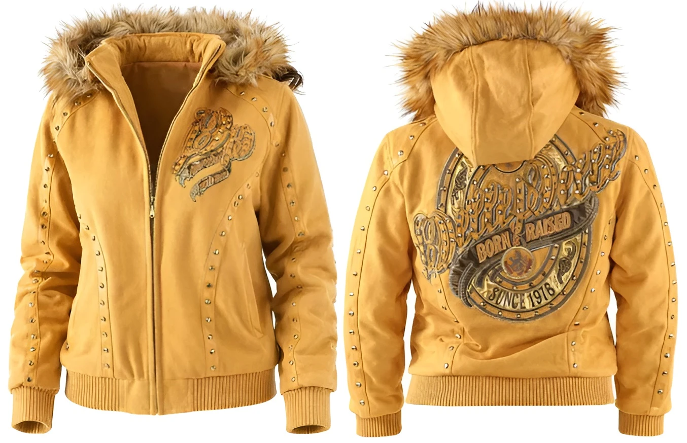 Pelle Pelle Born And Raised Yellow Jacket Streetwear Style