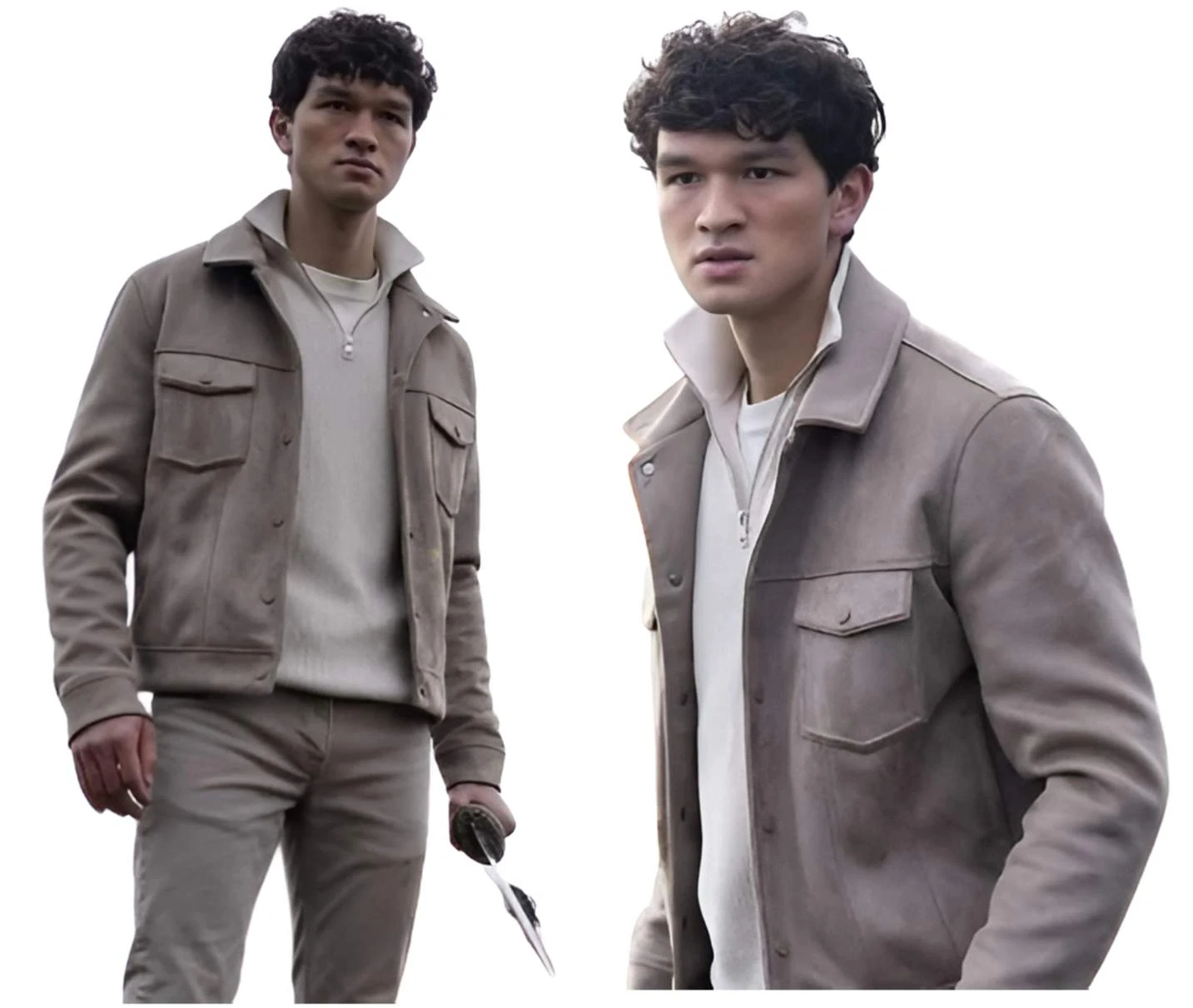 Percy Jackson and The Olympians Charlie Bushnell Jacket percy, jackson, and, the, olympian, charlie, bushnell, jacket, suede, leather, luke, castellan