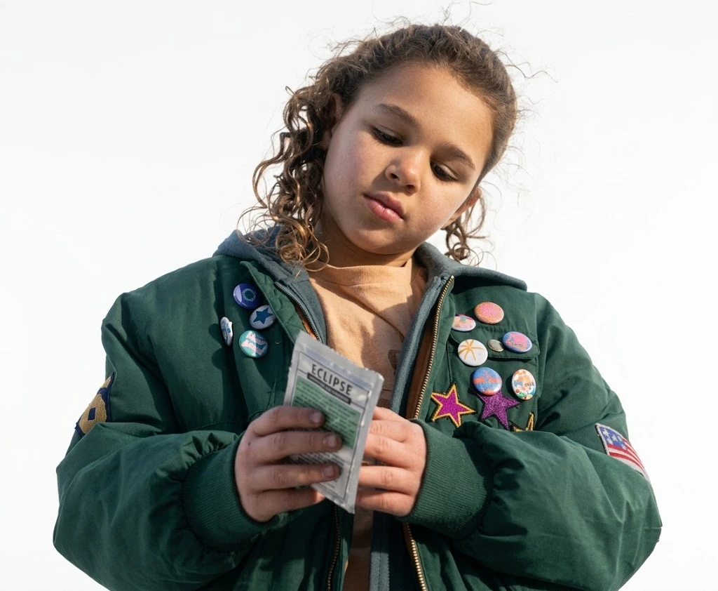 Priya Rose Brookwell Grow Green Bomber Jacket Close View With Patches