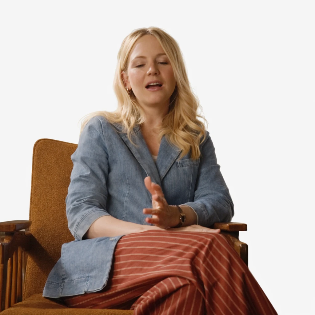 RJ Decker Denim Blazer, Ellen Marguerite Cullivan Blazer, RJ Decker Jacket, Ellen Marguerite Cullivan Jacket, RJ Decker Blue Blazer, Ellen Cullivan Denim Jacket, RJ Decker Outfit, Blue Denim Blazer Women, RJ Decker Wardrobe, Celebrity Denim Blazer, TV Series Denim Jacket, Ellen Marguerite Cullivan Style