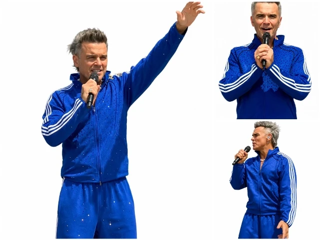 Robbie Williams FIFA World Cup 2026 Blue Tracksuit Closing Ceremony Outfit