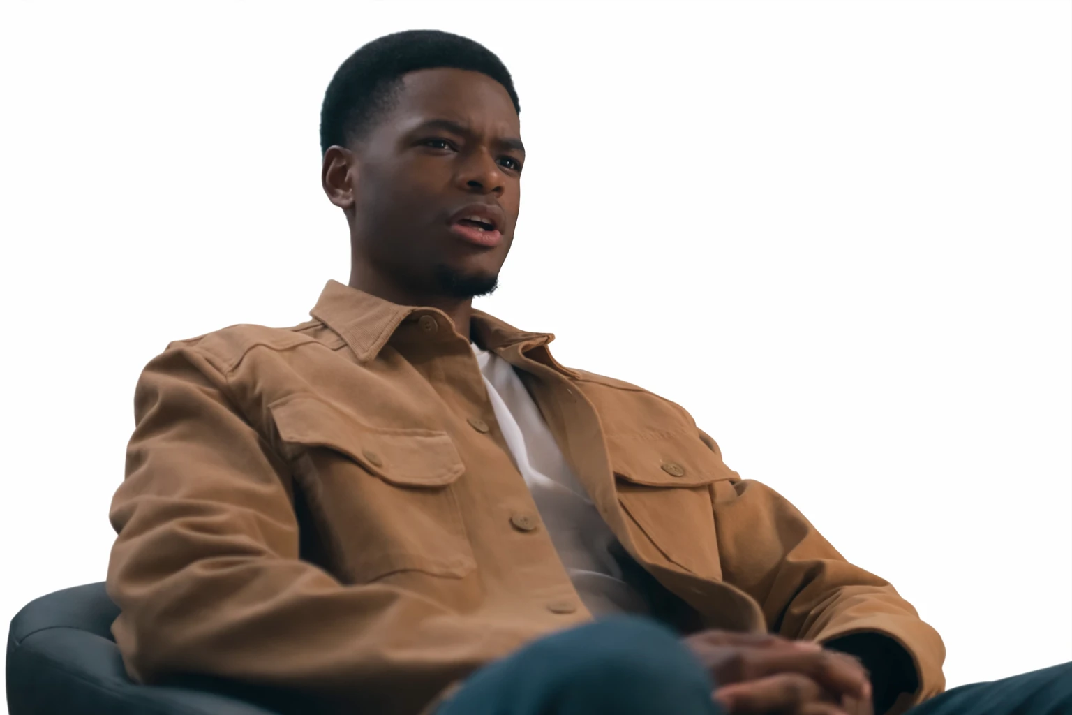 Uche Agada Running Point Season 2 Khaki Jacket Front View