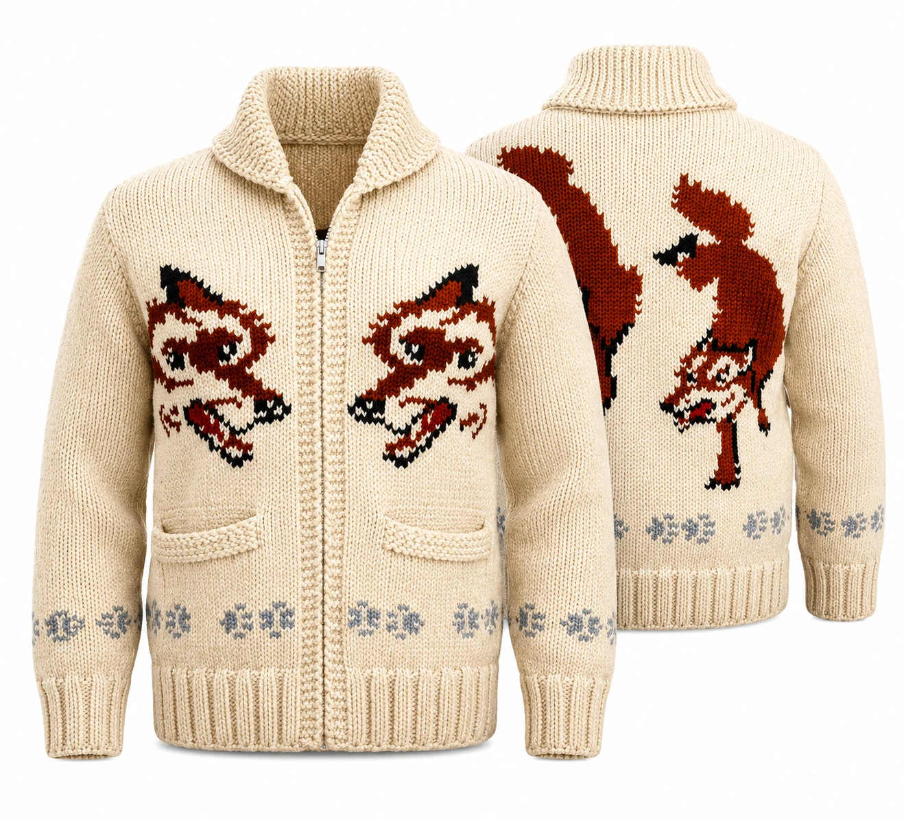 Project Hail Mary Ryan Gosling Cream Wolf Knit Cardigan