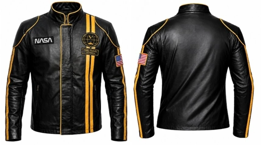 Ryan Gosling The Fall Guy NASA Leather Jacket Front View