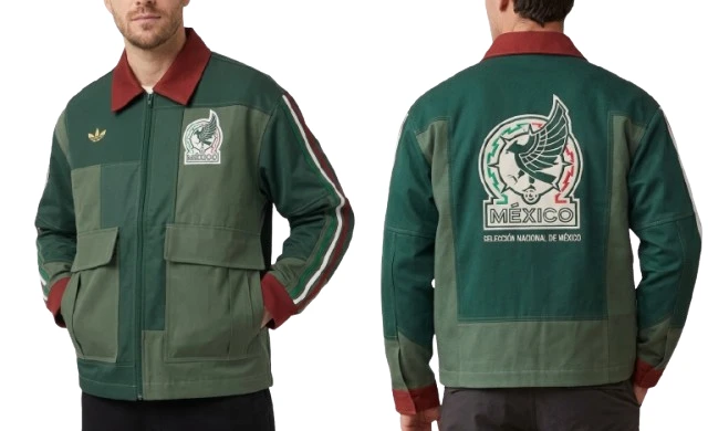 Samuel Garcia Mexico Green Jacket green cotton team style jacket for men