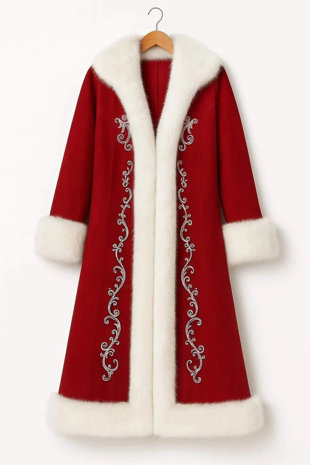 Shop Santa Claus Red Wool Blend Coat