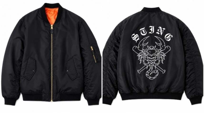 Sting AEW Black Bomber Jacket Front View