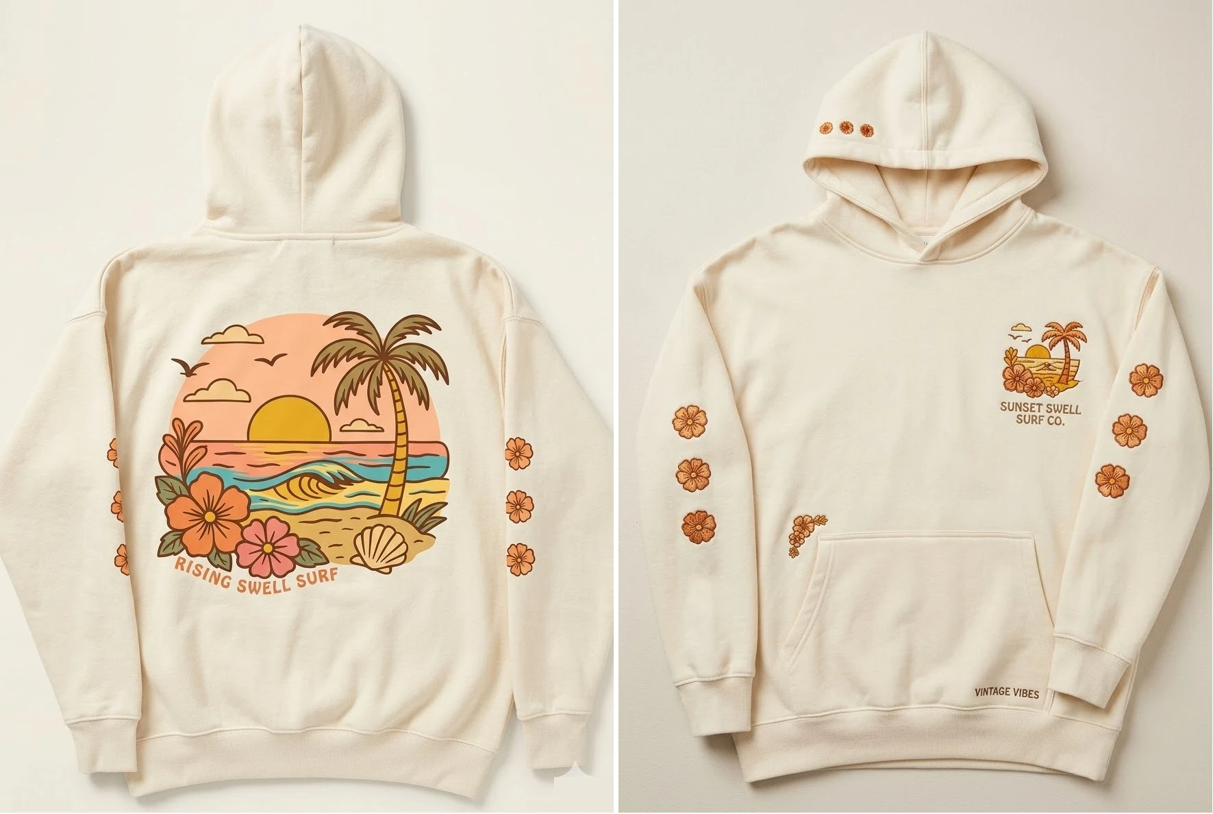 Sunset Surf Vintage Hoodie