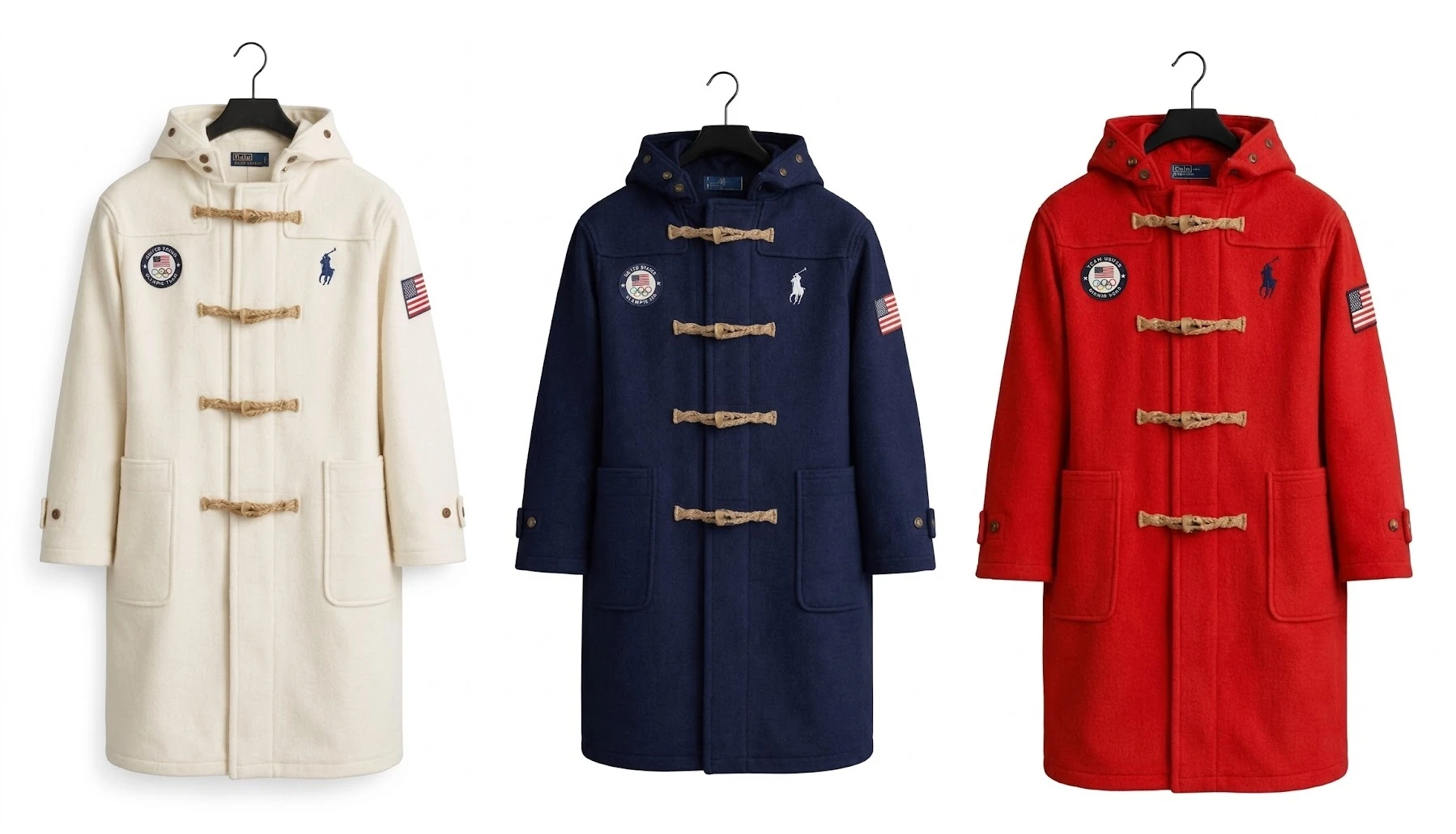 Team USA White Toggle Coat Olympic Opening Ceremony Winter Outfit