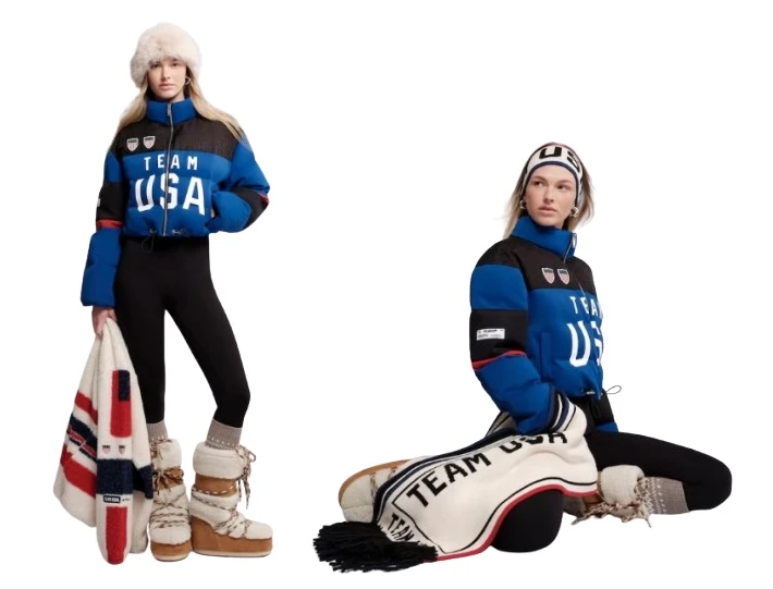 Team USA Women Blue Cropped Puffer Jacket Team USA Women Blue Cropped Puffer Jacket Blue Quilted Winter Coat