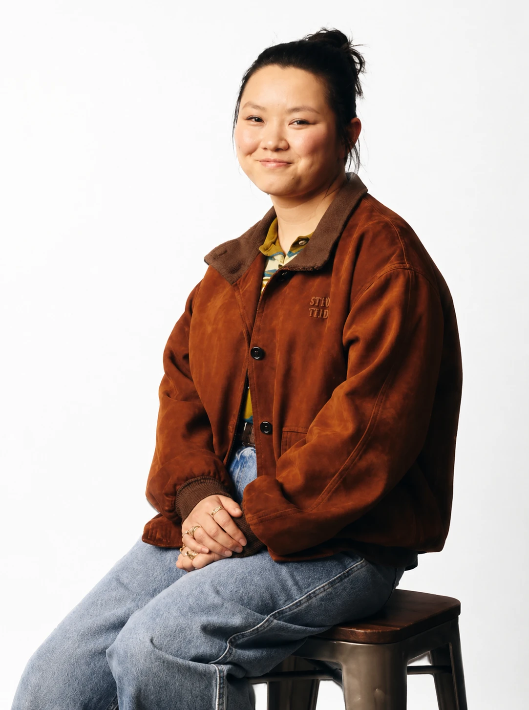 Thaddea Graham Margo's Got Money Troubles 2026 Brown Suede Jacket