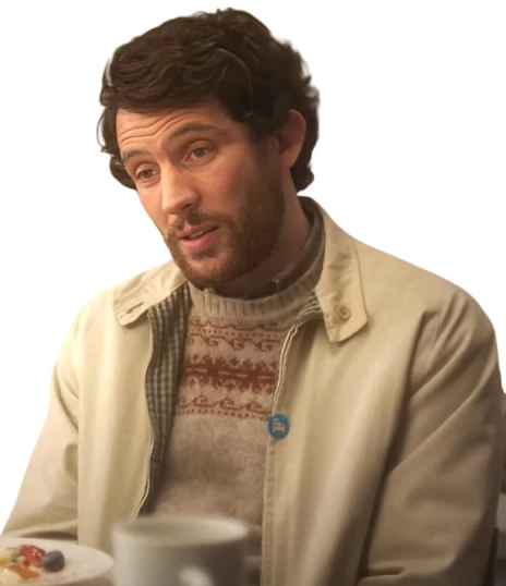 Josh O Connor White Cotton Jacket